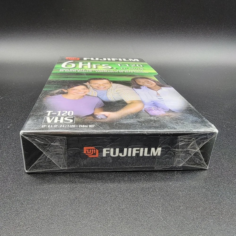 FujiFilm 6Hrs T-120 Blank VHS Tape High Quality Videocassette Factory Sealed New